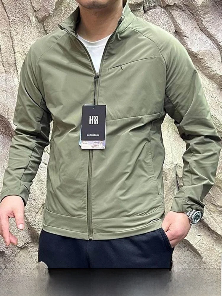 

Мужская водонепроницаемая куртка-жакет с воротником-стойкой, 3D-крой, серия Function, для деловых поездок, модная весна 2025