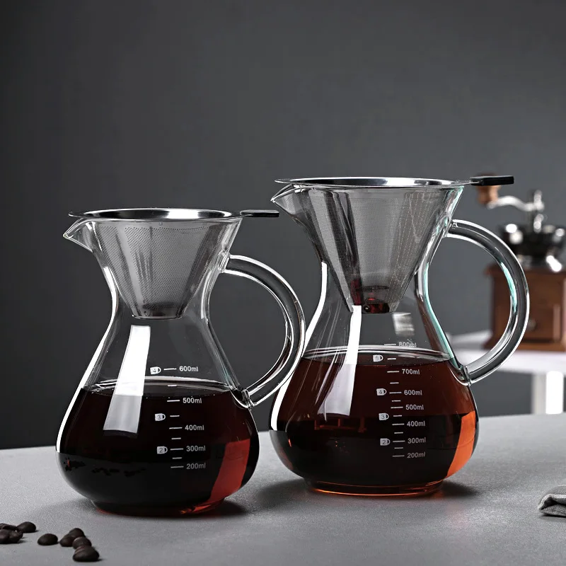 Glass Coffee Serdor Drip Server Coffe Coffeeware Teaware Record Coffee and Tea Tools Pot Maker Accessories Cafe Kitchen Dining