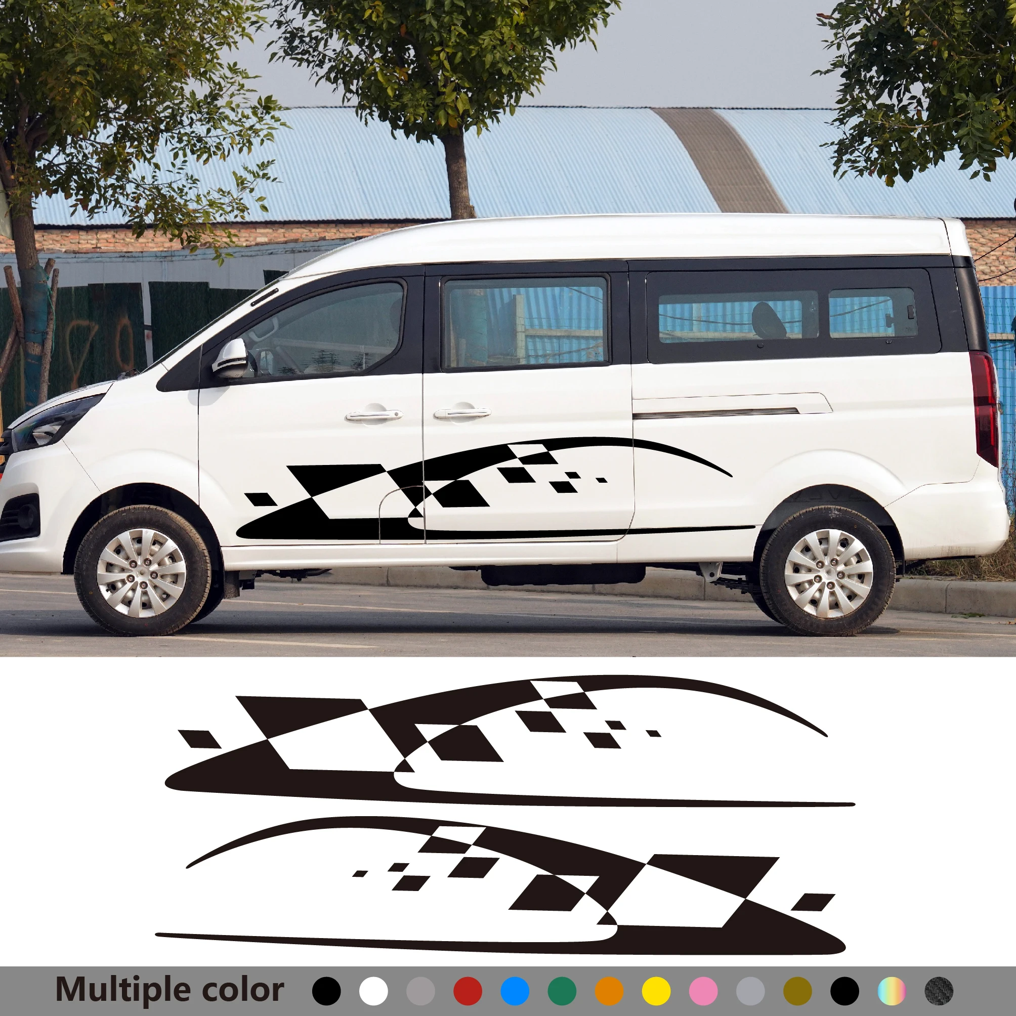 2pcs Car Body Side Stickers for SUV Camper RV Van Motorhome Caravan Vinyl Film Decal Decoration Auto Tuning Accessories