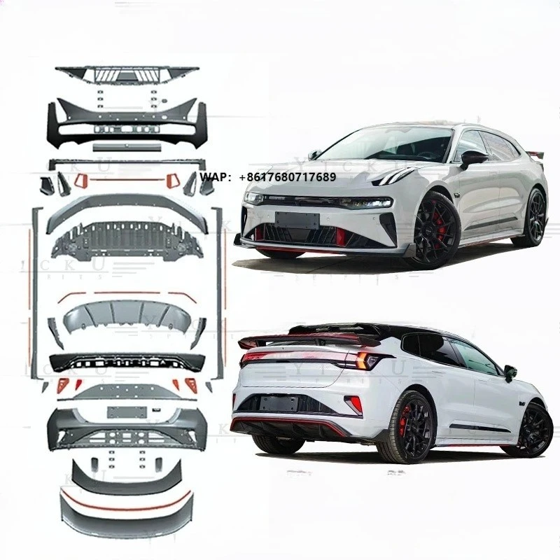

YICKU New Arrival Body Kit for ZEEKR 001 2021 Retrofit FR Design Body Kit Car Bumpers Front Bumper Front Lip Spoiler Rear Bumper