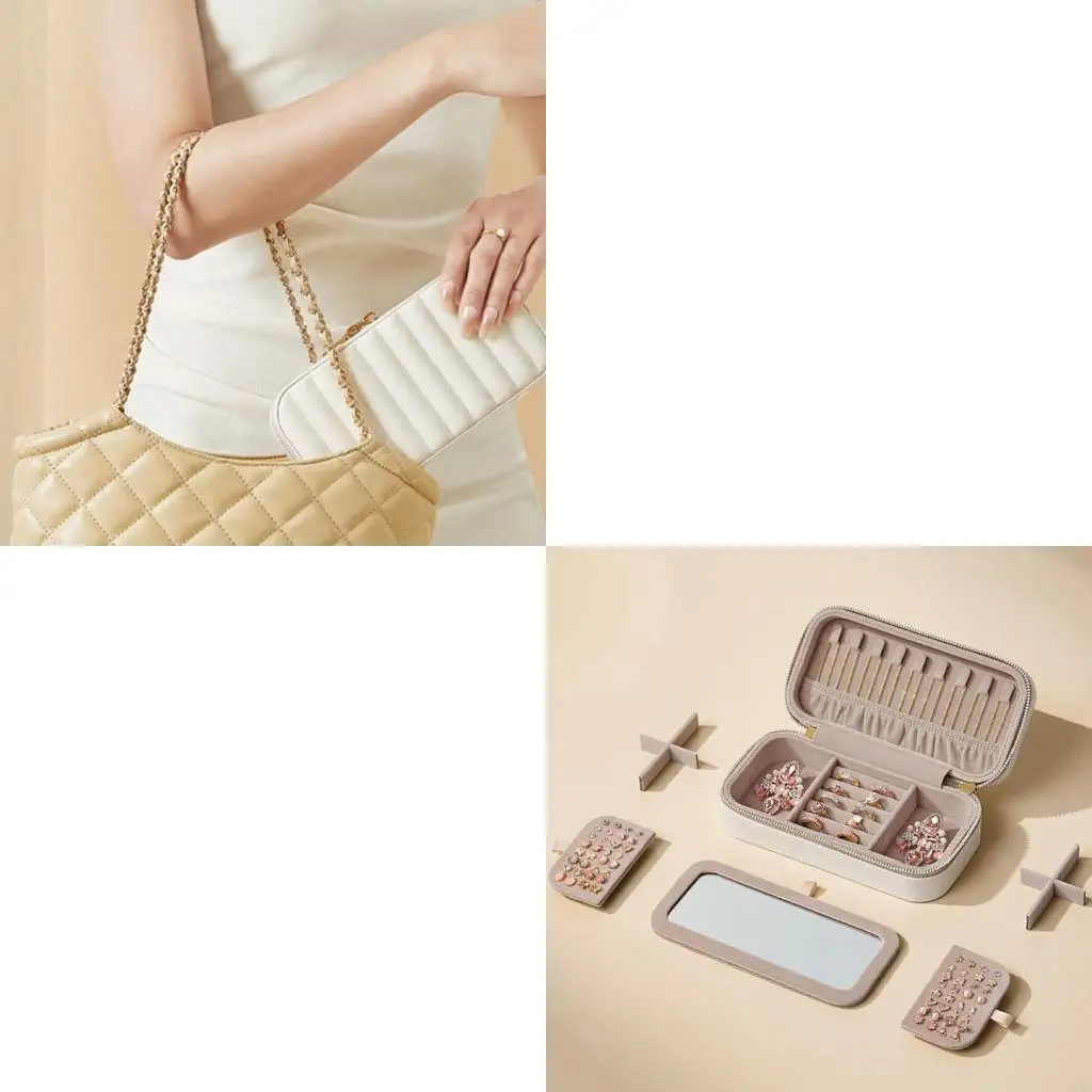 

Soft Velvets Interior Jewelry Box PU Leather for Women Accessories