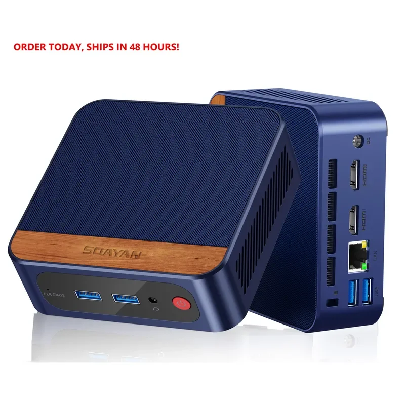 BOLRZO SOAYAN MN-N1 2025 New N150 Mini Computer Windows 11 Professional Factory Direct Mini Computer with VESA Stand