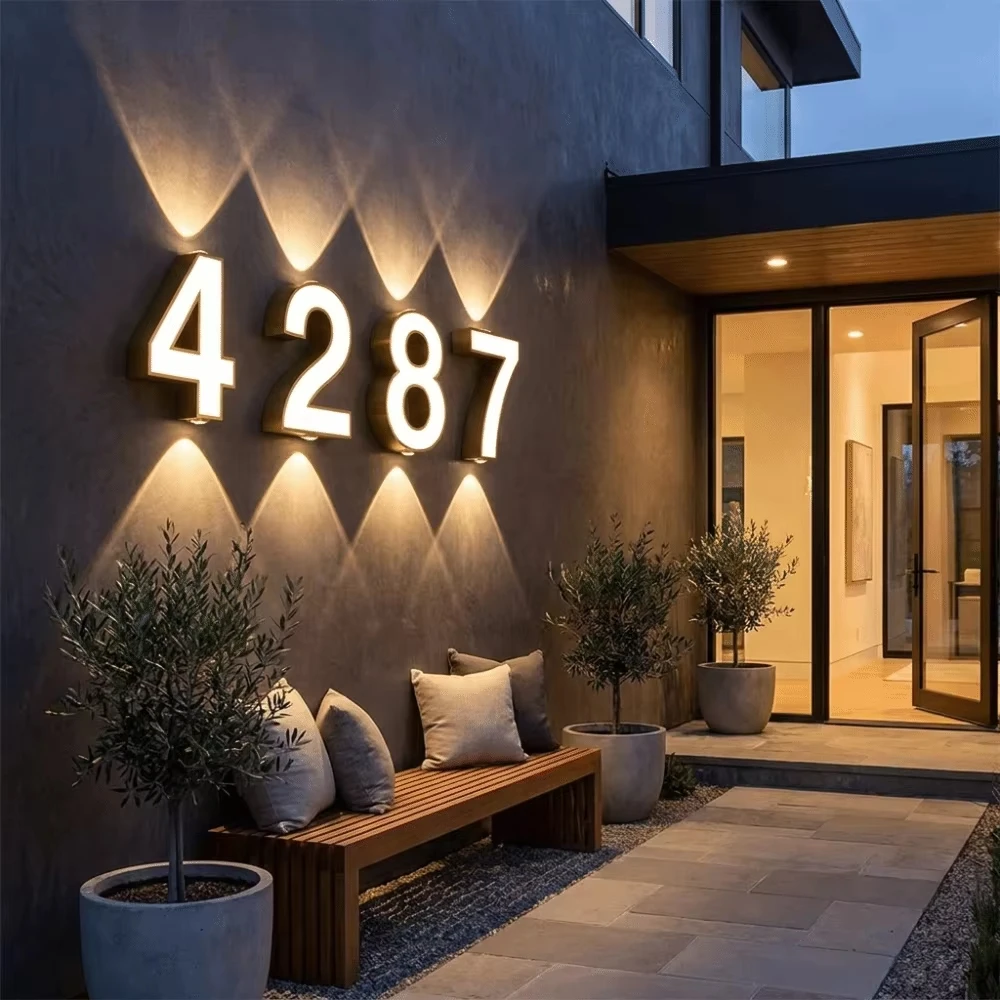 Modern Matte Black Minimalist LEDs Wall Sconce Number Zero Shapes Up Down Light Indoors Decoration Lighting Bedroom Living Rooms