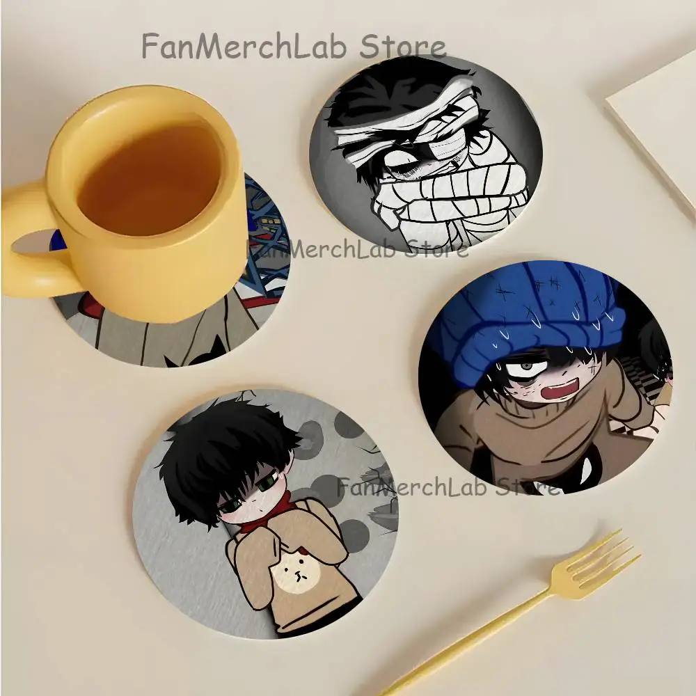 T-TerribleS Luke Mouse Round Coaster Non-slip table mat Insulated Coasters Kitchen Dining Room Tabletop Decor