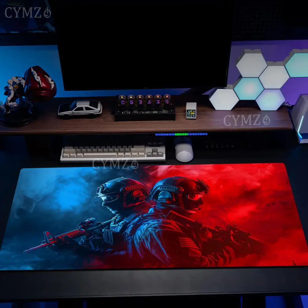 Tactical Soldier theme large gaming Mouse Pad Desk Mat with Stitched Edge anti-slip Durable offices accessories Gaming mouse mat