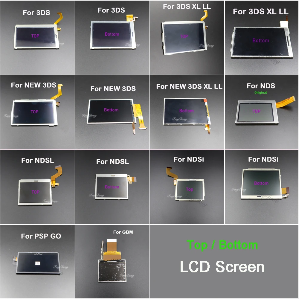 Top Bottom Upper Lower LCD Screen Display ForNintend DS Lite