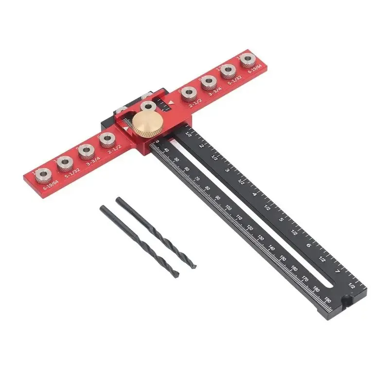 Handle puncher, aluminum alloy drawer cabinet door handle installation auxiliary tool, small airplane woodworking hole locator
