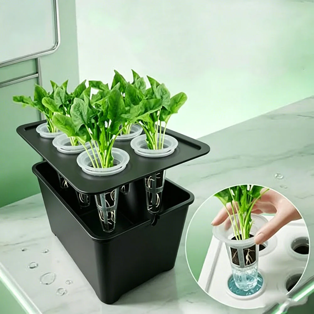 Vertical Planting Bucket Kit - Includes Box Top Cover Tweezers + 6 Cup Block Cover Sets for Efficient Germination