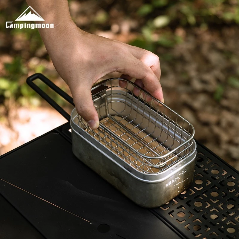 

S-1215 Складная корзина-сетка из нержавеющей стали для жарки картофеля фри, для кемпинга и пикника, для ланч-бокса