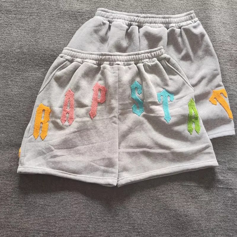 2025 Cross border Summer Towel Embroidered Casual Shorts Loose Trendy Pentagram Pants for Men and Women