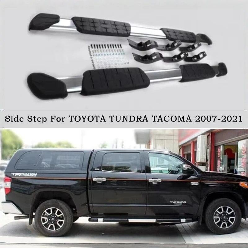 For TOYOTA TUNDRA TACOMA 2007-2021 Running Boards Side Step Bar Pedals Nerf Bars Upgrade Refits High Quality Car Accessories