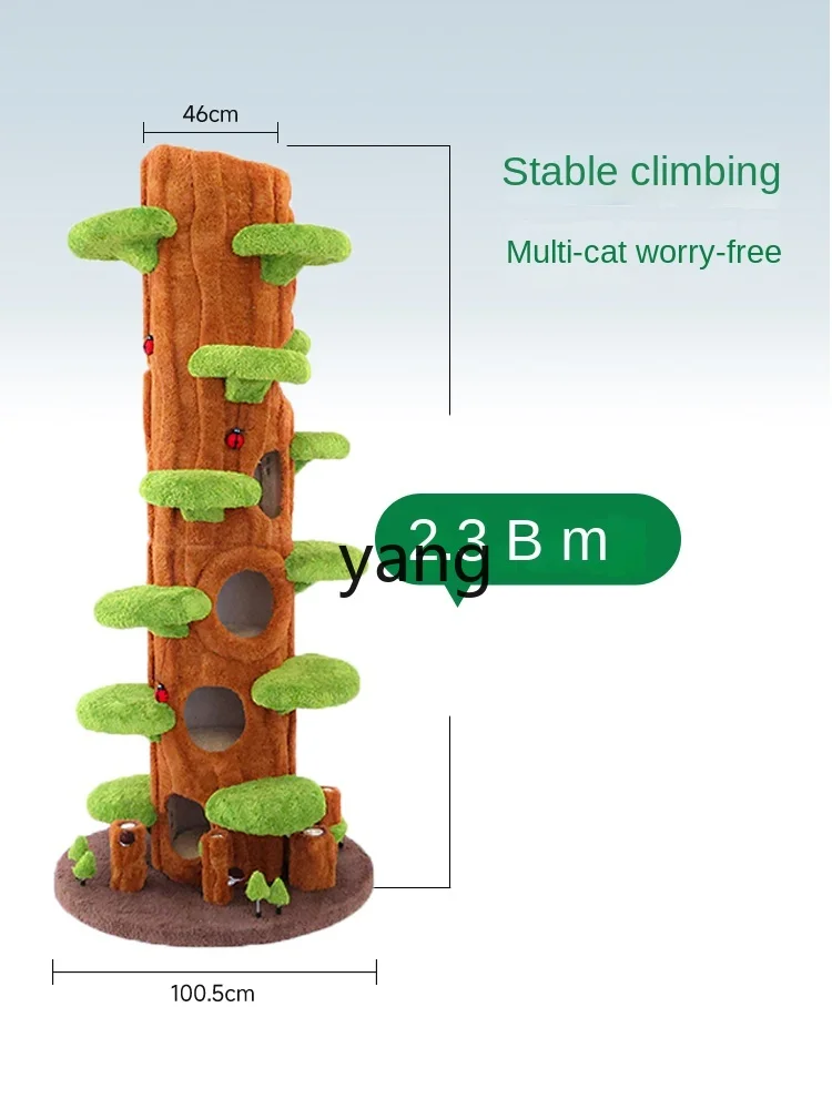 CX TONTINE Cat Climbing Frame Large Tree Jumping Platform Integrated Solid Wood Shelf Villa Does Not Cover an Area