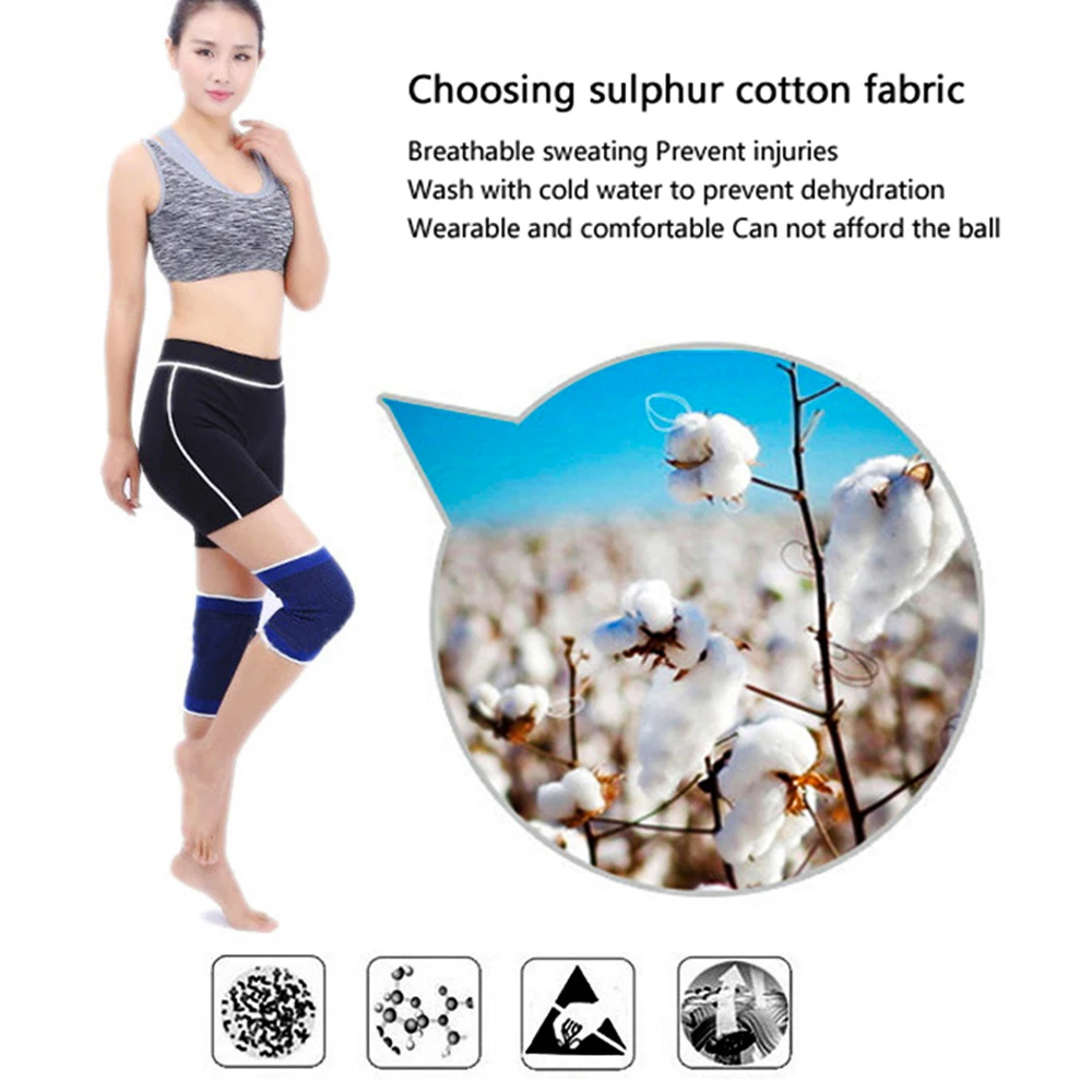 1Pair Sports Knee Brace Support Elastic Leg Compression Sleeve for Basketball Volleyball Running Walking Joint Pain Recovery