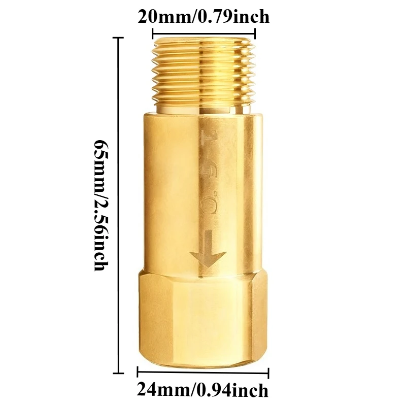 1/2 DN15 Automatic Anti-Freeze Valve Brass Straight Through Water Faucet Outdoor Pipe Frost Protection 1-6°C Temperature Control