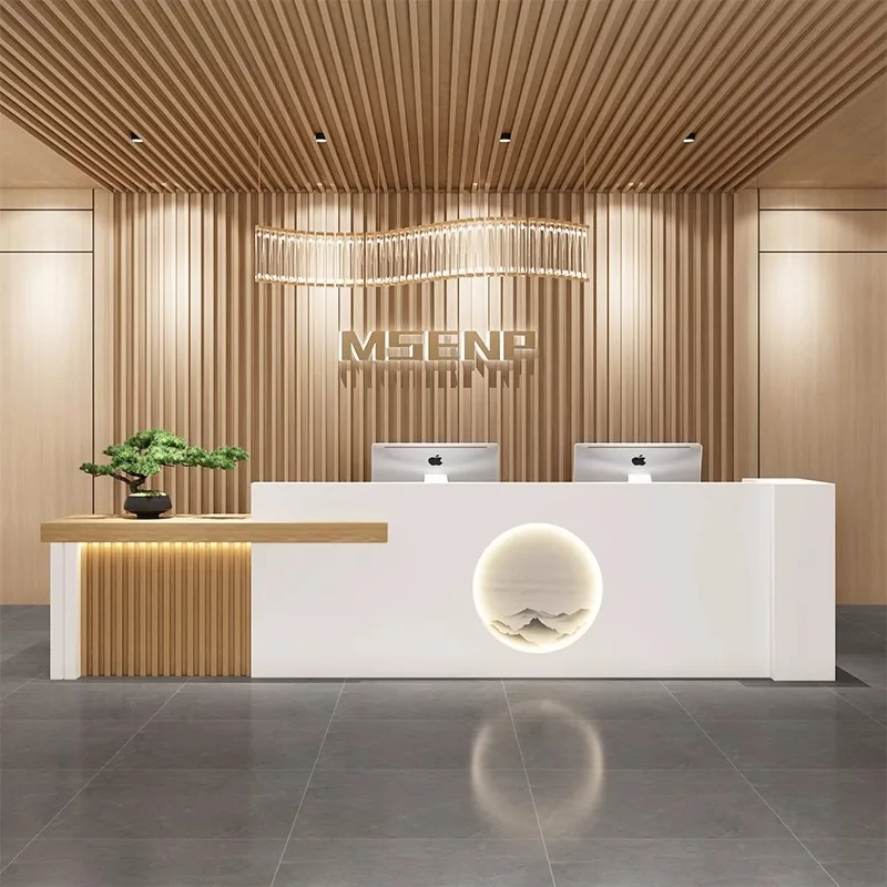 Modern Foldable Reception Counter for Schools Hospitals Hotels Offices-Early Childhood Education Training Institution Cartoon