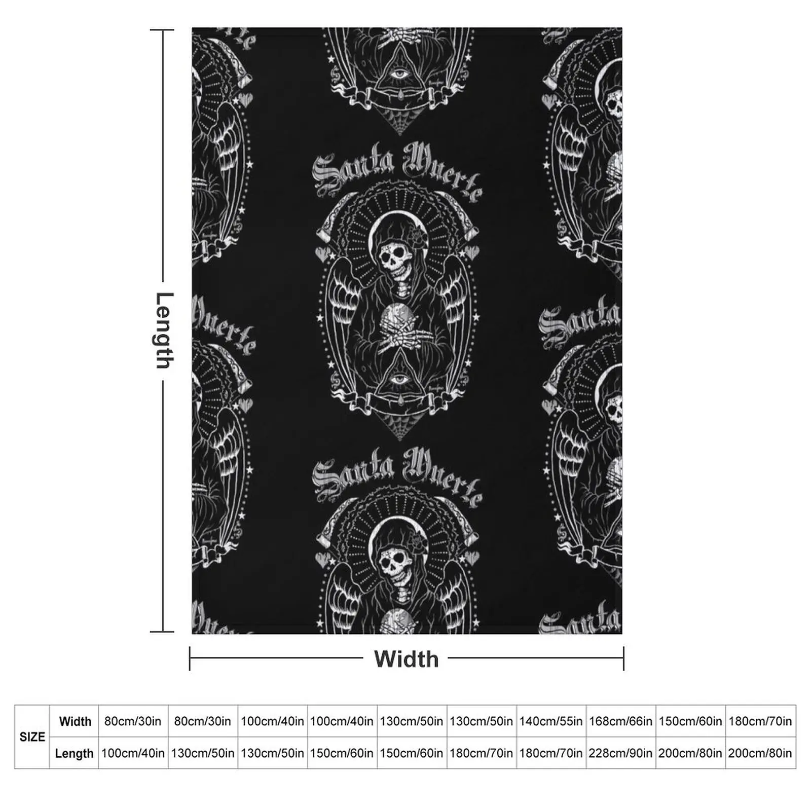 Holy Death Santa Muerte Throw Blanket Luxury Brand Bed covers Blankets