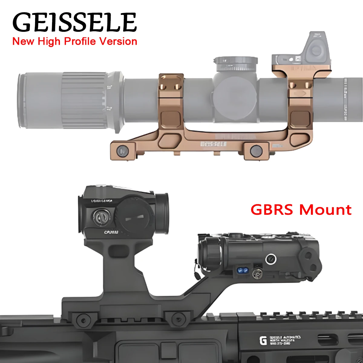 

GBRS Mount GEISSELE 25.4/30mm Ring Optic Scope Mount RM Red Dot Sight Raiser Bracket GBRS HY Group Mount Kit Rifle AR15 M4 M16