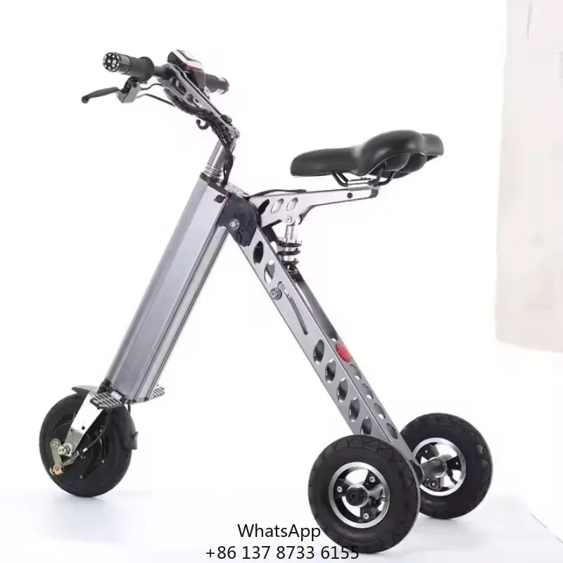 

Легкий портативный складной электрический трехколесный велосипед с бесщеточным двигателем, алюминиевым сплавом и литиевой батареей