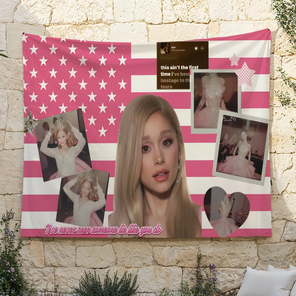 Singer A-Ariana G-Grande Eternal Sunshine flag For Camping Party Picnic Studio Booth Background Wall Interior Decoration Banner