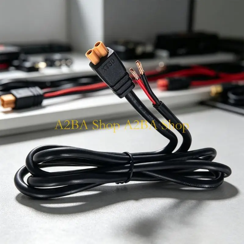 A2BA XT30 Female Battery Pack Cable 1.2M with Tinned Wire Ends for Install