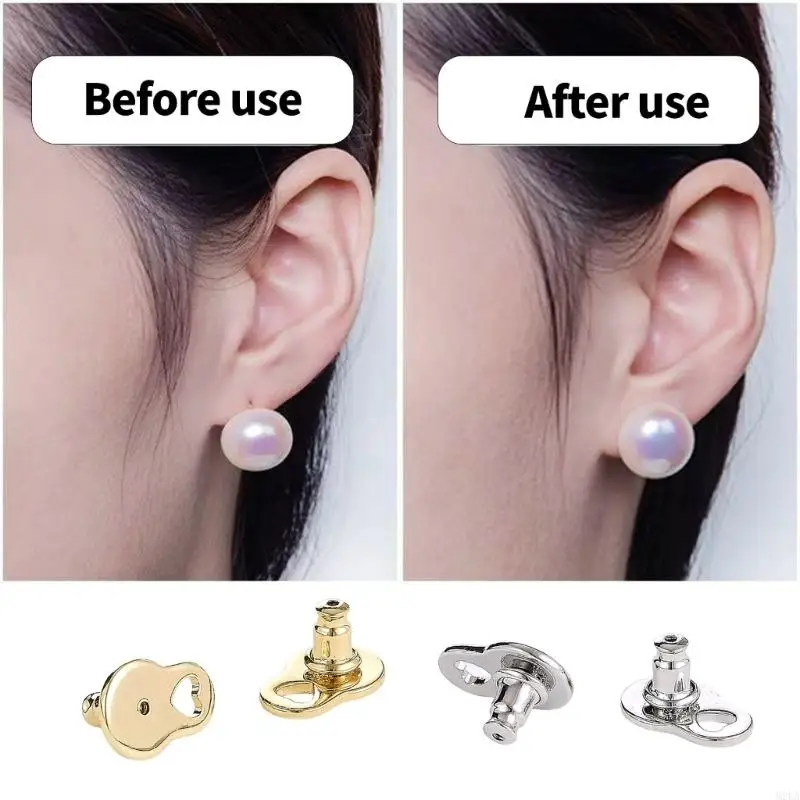 2026 New 4PCS Droop Resistant Earring Backs Heart Lifters For Heavy Earrings Secure Locking Design Sturdy Copper Material