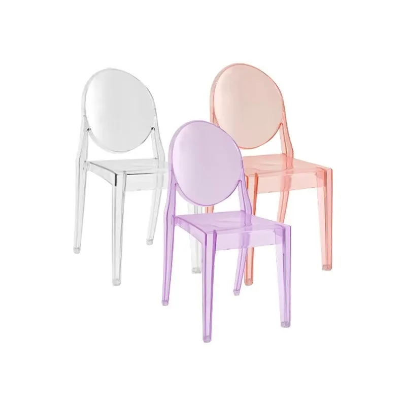 European acrylic modern simple dining chair Internet celebrity ghost plastic children's version transparent crystal chair