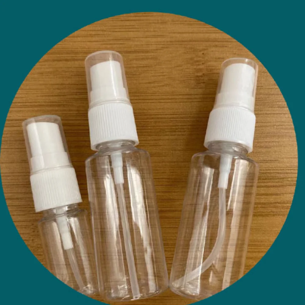 10ml 30ml 60ml Empty Spray Bottles Plastic Perfume Vials Clear White Refillable Cosmetic Packing Container