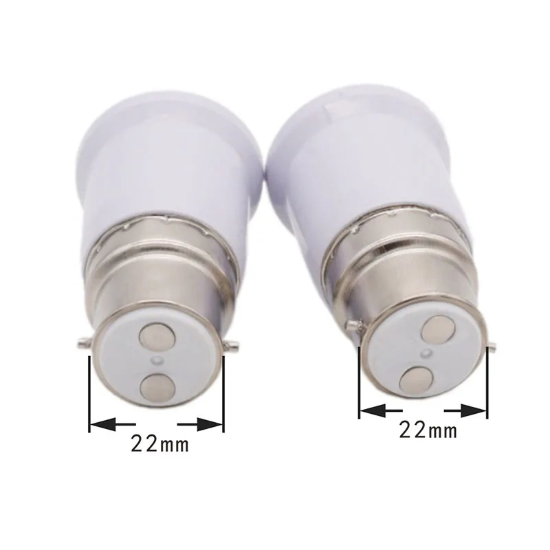 1PCS White B22 to E27 Led Lighting Lamp Holder Converter Screw Bulb Socket Adapter LED Saving Light Halogen Lamp Bases 3A 220V