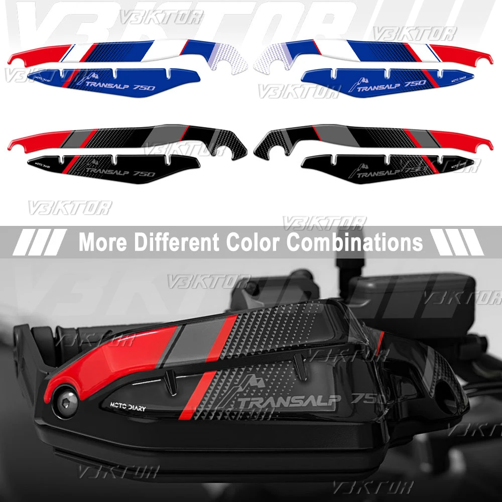 3D Motorcycle Handguard Shield Sticker Motocross Hand Guard Protetion Decals For XL750 Transalp 750 XL 2023 2024 2025