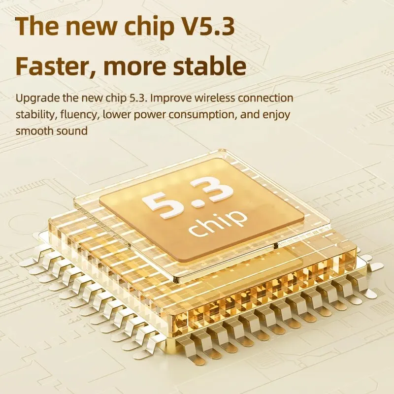 T62 Bluetooth Earphone Touch Control Wireless Headphones Earbuds V5.3 Headset with Digital Display Waterproof for Mobile Phone