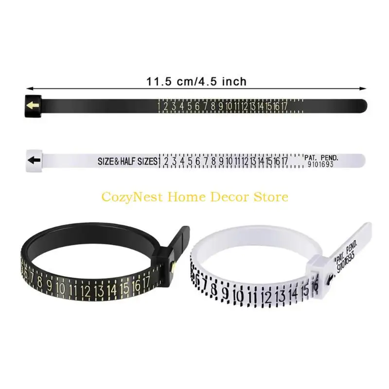 92MF Small Ring Ruler Measurer Finger Coil Ring Sizing Tool UKSize US Size Measure