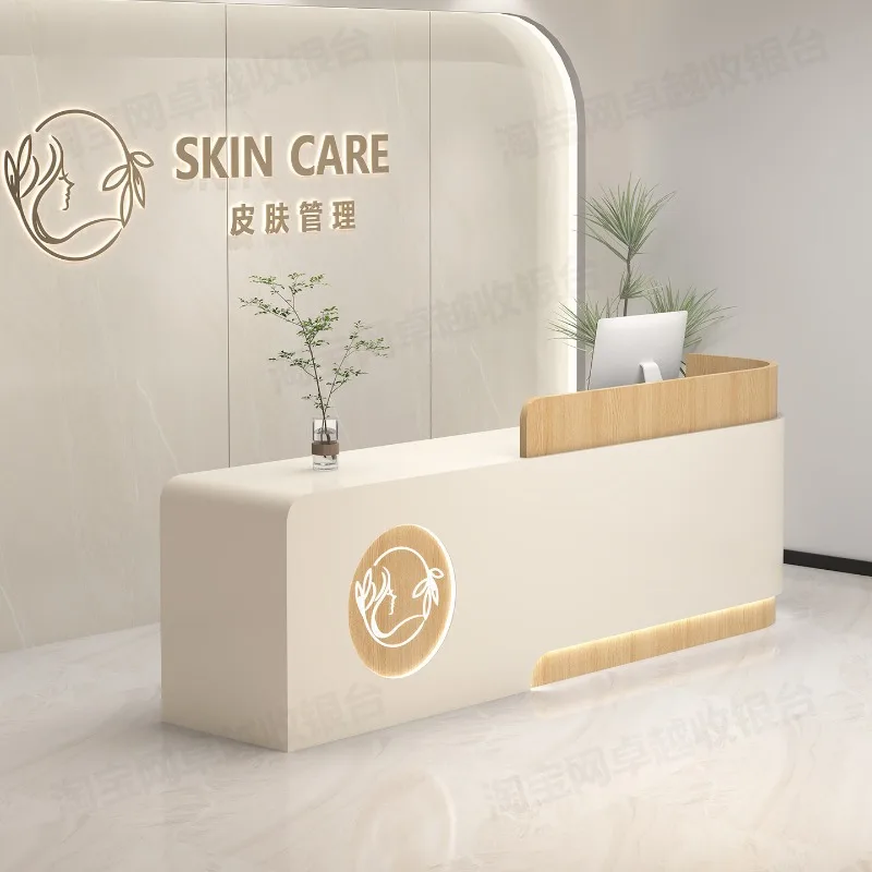 

Beauty Industrial Reception Desks Wood Executive Aesthetic Display Reception Desks Design Minimalist Escritorio Office Furniture