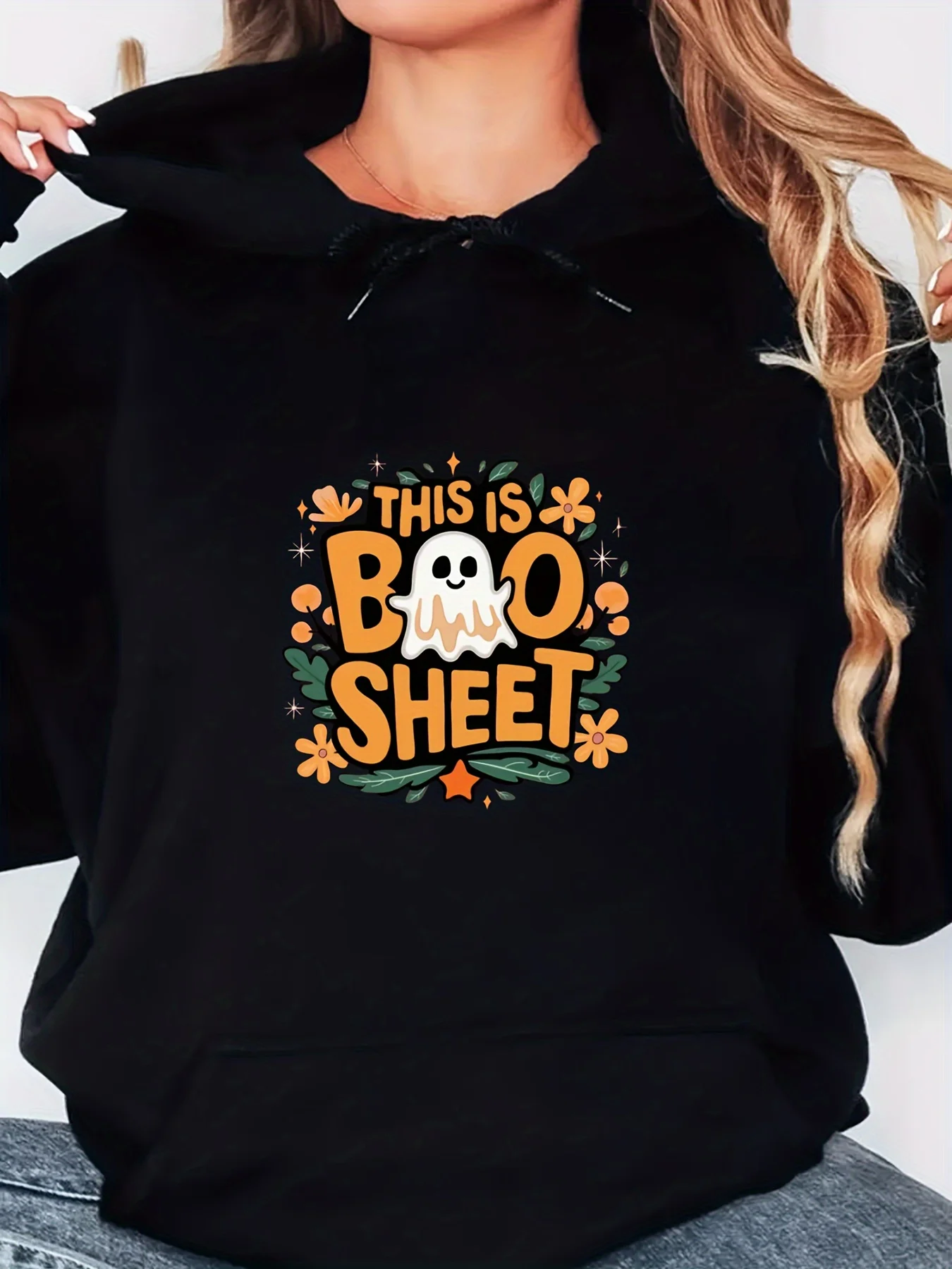 

Хэллоуин Графический принт Осень и зима Хлопковые мужские и женские толстовки с капюшоном Открытый уличный спорт Тренировочный бренд Модный