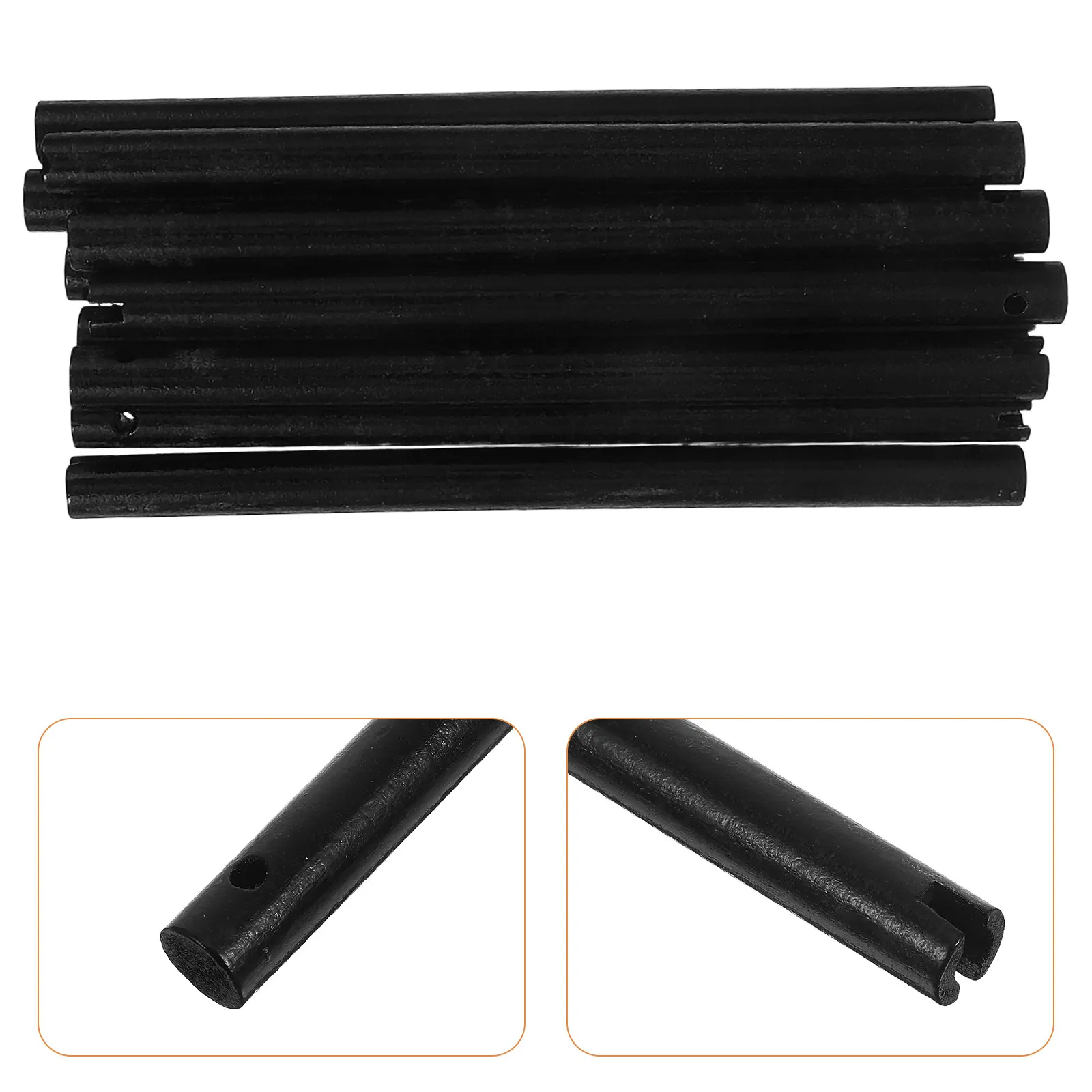 

10 шт. черных деревянных ручек для вееров, традиционные китайские поделочные палочки, запасные части, аксессуары для ручных вееров DIY для свадеб