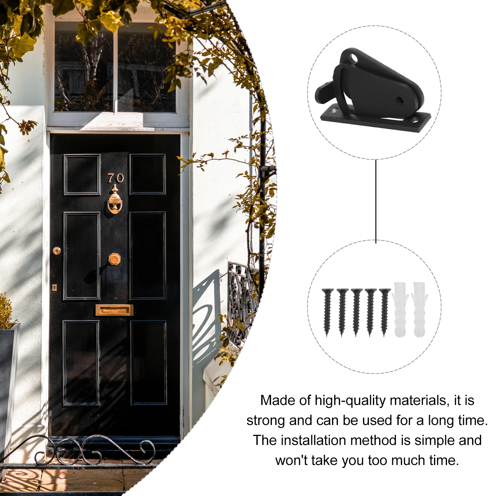 

2 set Barn Lock Sliding Door Latch Carbon Steel For Closet Door Adjustable Privacy Lock Hardware Accessory Sliding Track