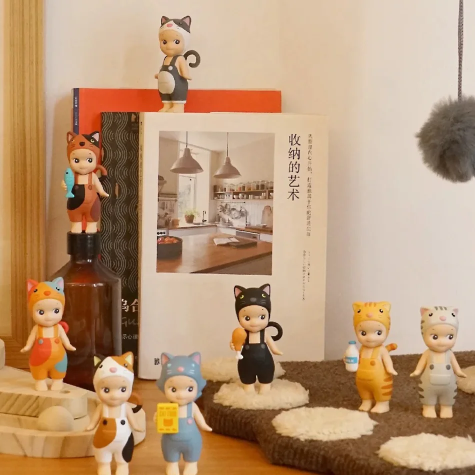 S Angel Little Angel Doll Cat Life Series Caja ciega Muñeca Llavero Colgante Colgante hecho a mano Regalos