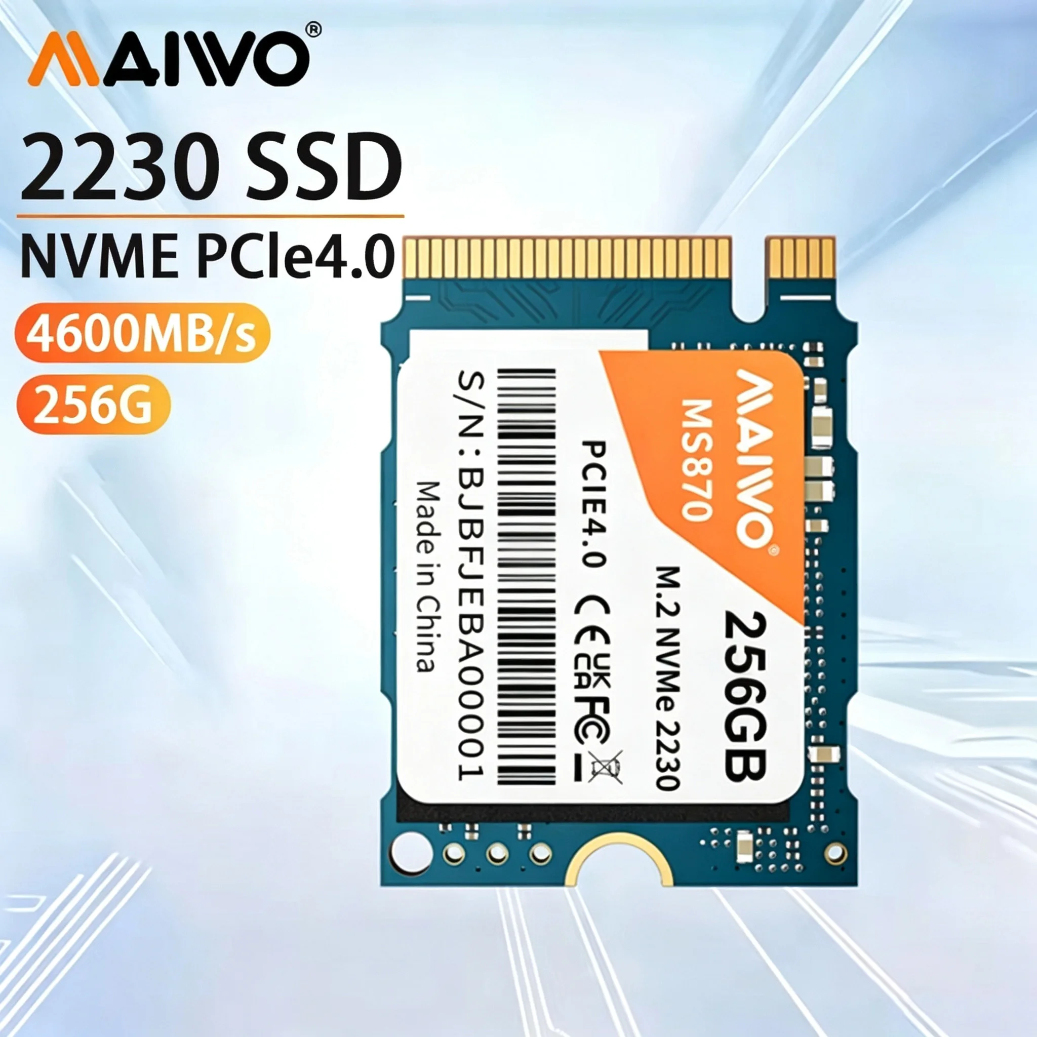 MAIWO M.2 2230 SSD 256GB NVMe PCIe 4.0x4 Gen4 内蔵ディスク 最大4600MB/s NVME SSD 内蔵ソリッドステートドライブ PC/ラップトップ用