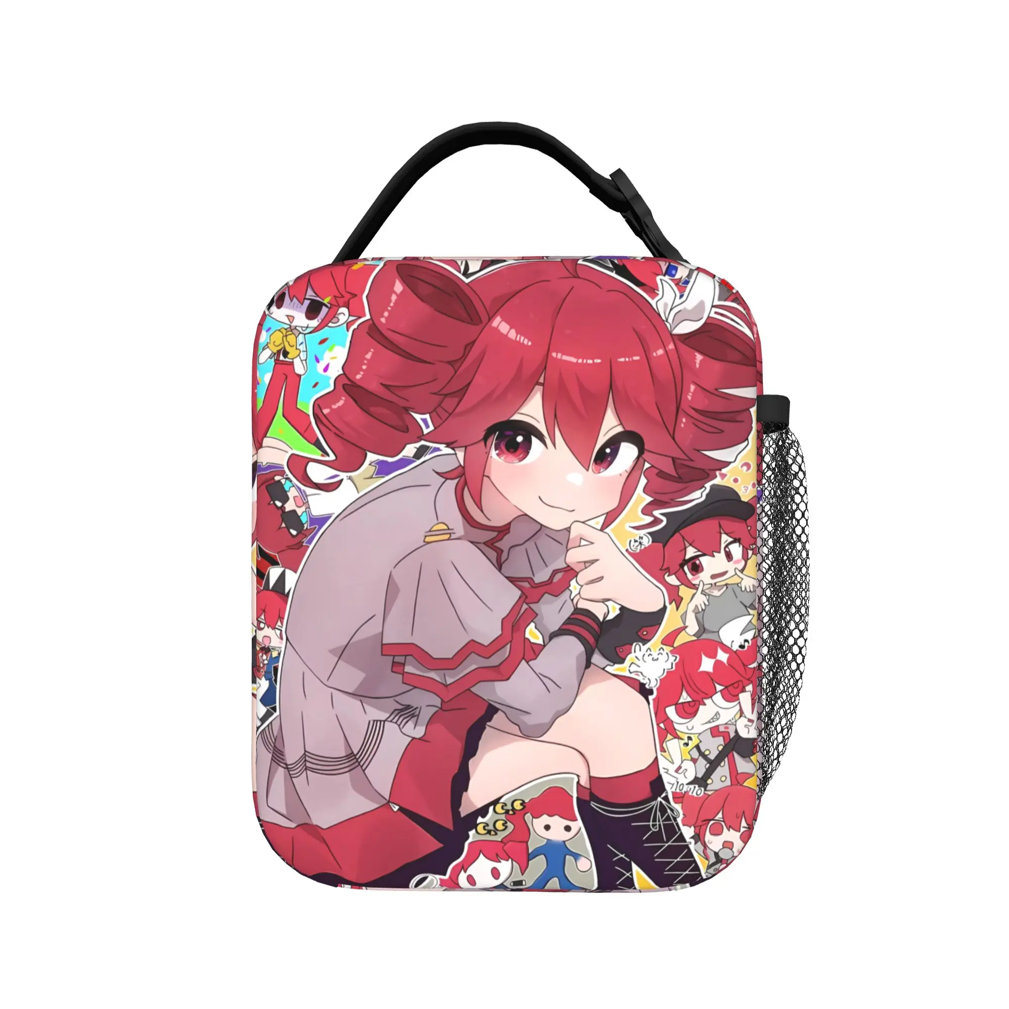 Kasane Teto Soft Uniform Anime Lunch Bag Casual School Lunch Box Graphic Portable Thermal Tote Handbags