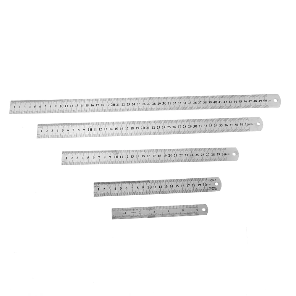 Stainless Steel Ruler Millimeter Ruler High Precision Metal Straight Edge Ruler for Office Home Engineer Craft