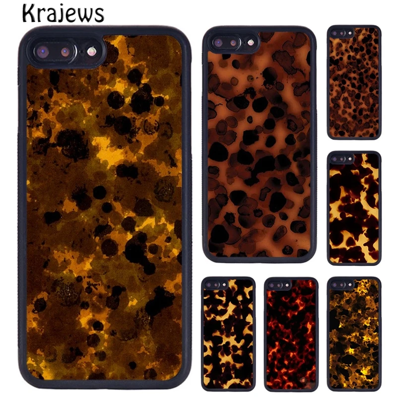 Krajews Tortoise Shell Pattern Phone Case Cover For iPhone 16 15 14 plus X XR XS 11 12 13 pro max coque