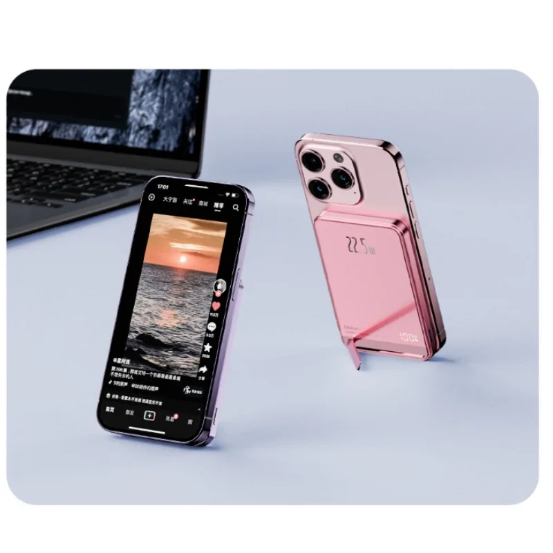 Power Bank Baru 5000mAh/10000mAh Berkualitas Tinggi dari Paduan Aluminium, Baterai Cadangan Macsafe, Pengisi Daya Ponsel Nirkabel Magnetik