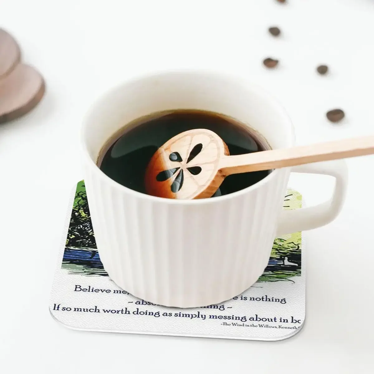 Messing About In B Coasters Kitchen Placemats Waterproof Insulation Cup Coffee Mats For Decor Home Tableware Pads Set of 4