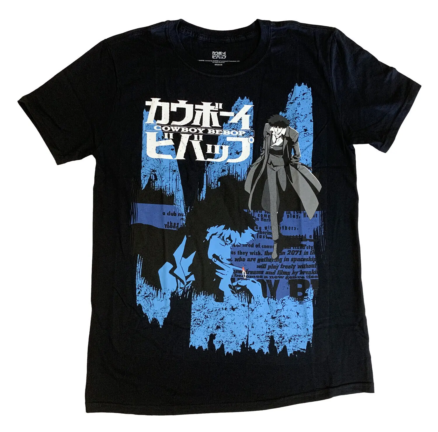 Cowboy Bebop Spike Anime Opening Credits volwassen T-shirt