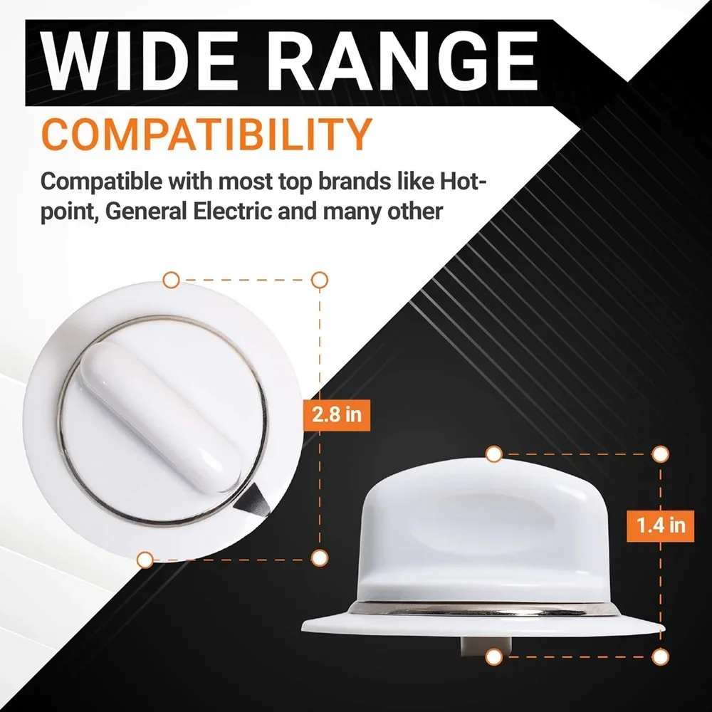 2-PACK WE1M654 Droger Timerknop Compatibel met GE & Hotpoint Drogers AP 3995098   WE01M0443 WE1M443 1264290