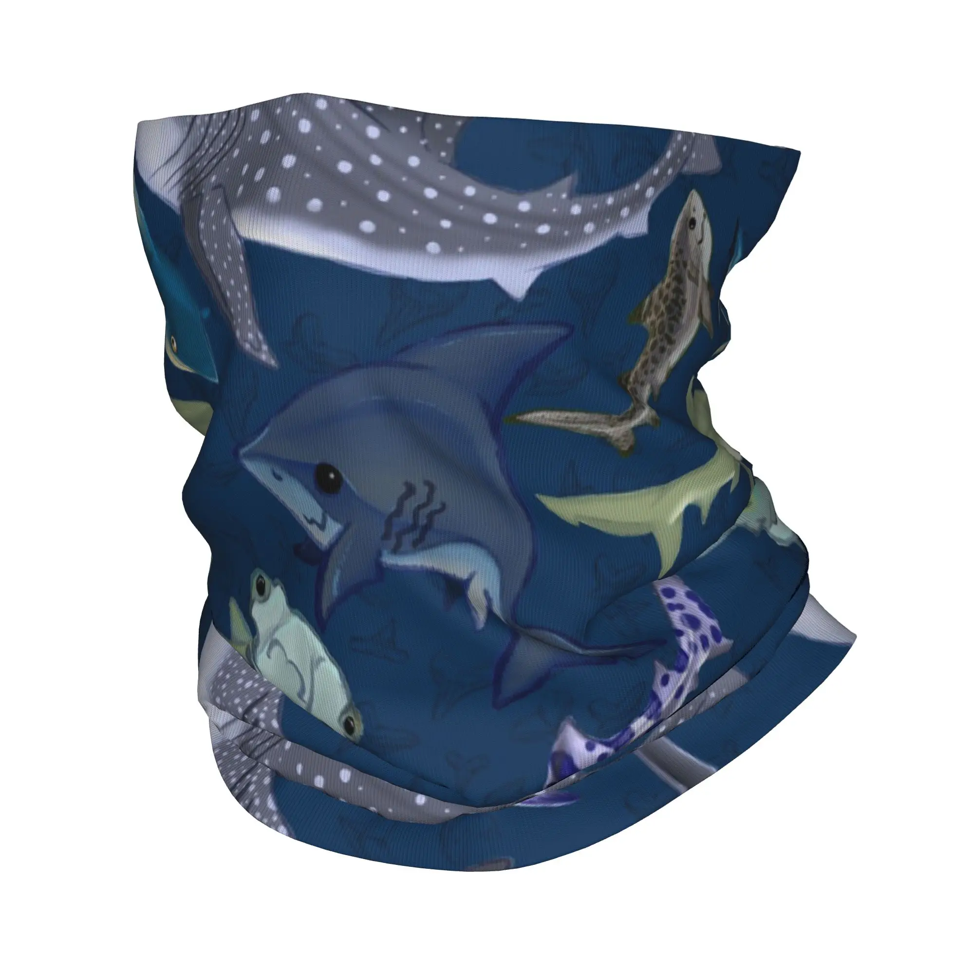 

A Frenzy Shark Bandana Neck Gaiter Printed Magic Scarf Multifunction Face Mask Running For Men Women Adult