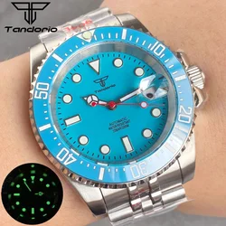 40mm NH35A Mechanical Automatic Mens Watch 200M Diving Luminous Hands Blue Ceramic Bezel Sapphire Glass Bracelet For Datejust