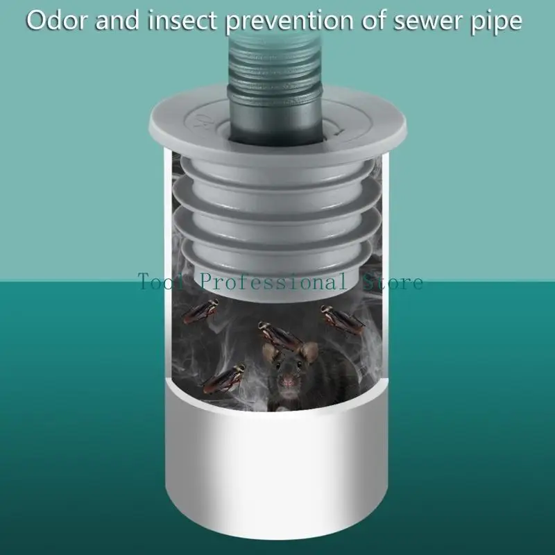 57QF Silicone Deodorant Wash Machine Pipe Connector Tools Sealing Plug Trap Anti-odor Telescopic Sewer Pipe Accessories