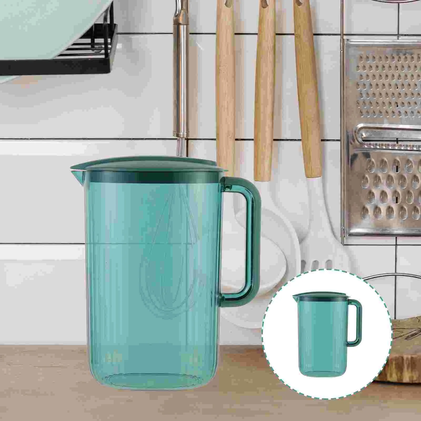 

Clear Water Bottle Cold Ice Container Kitchen Beverage Pitcher Glass Kettle for Home Jug