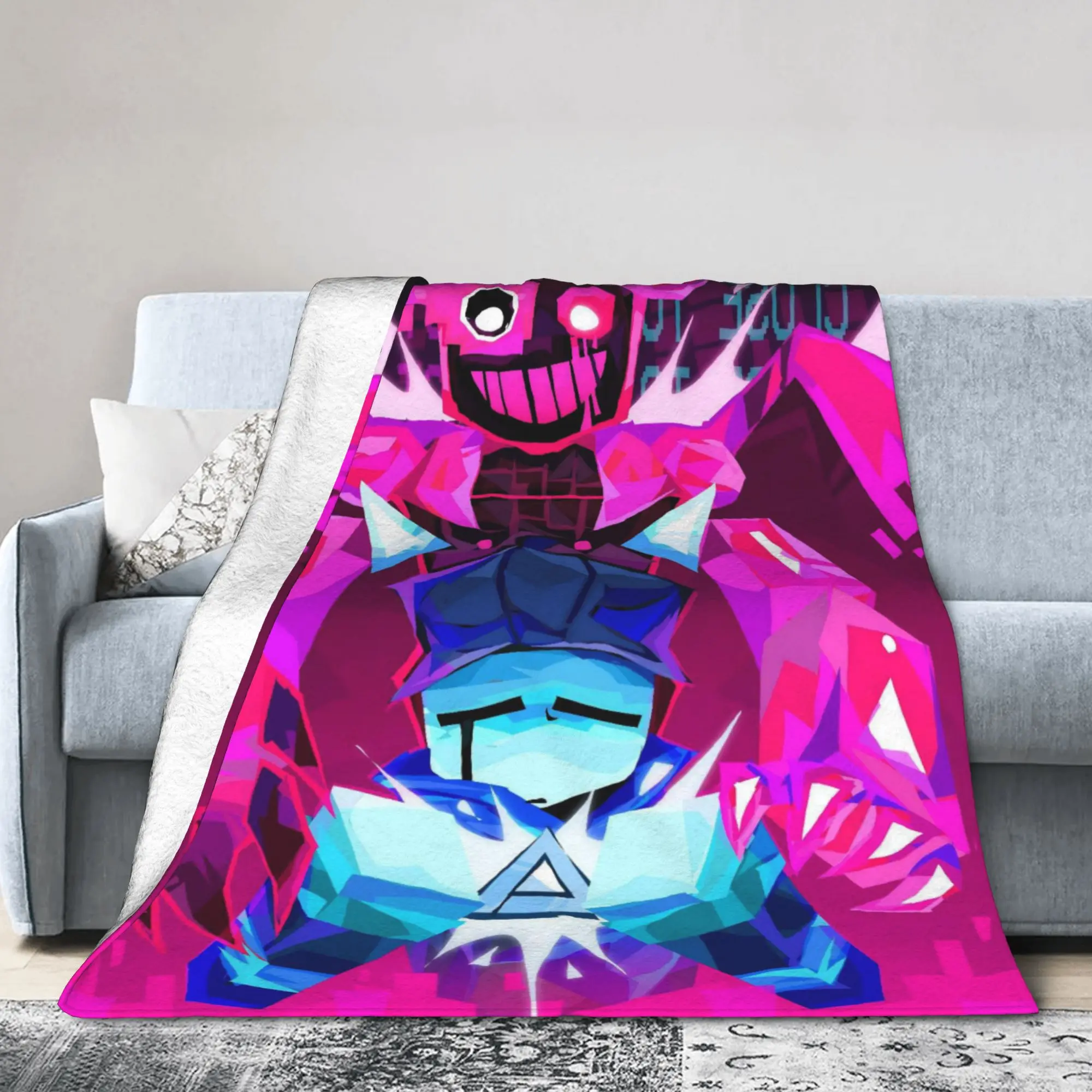 Forsaken Close to Me Blankets Flannel Textile Decor Horror Game Multi-function Warm Bedding Throw Blankets for Couch