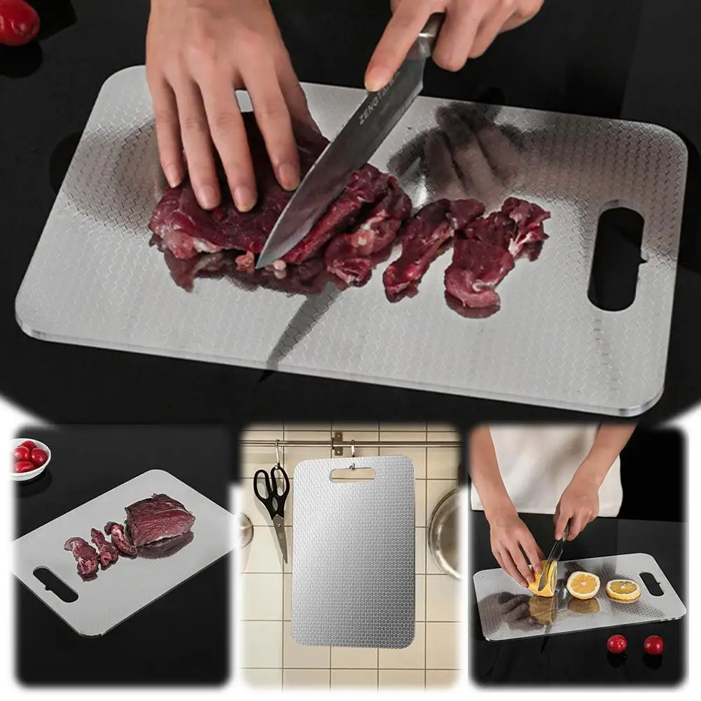 لوح تقطيع سميك مضاد للبكتيريا على شكل قرص العسل من الفولاذ المقاوم للصدأ، لوح تقطيع للفواكه والخضروات في المطبخ